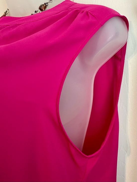 CHAUS Women's Flutter Sleeve V-Neck Blouse - Green and Sleeveless Blouse Pink XL - Picture 6 of 15